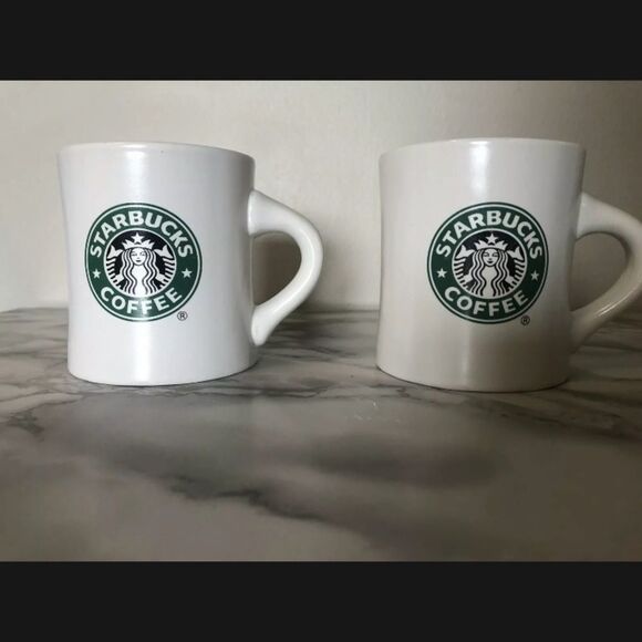 starbucks Set Of 2 Classic White Green Siren Logo Mermaid Gift Pack Mug - Picture 2 of 5